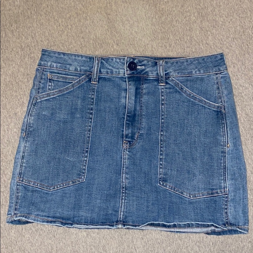 Hi-Rise Mini Jean Skirt